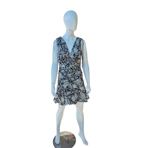 Veronica Beard JACKSON FLORAL-PRINT DRESS In Black Multi Size 4 NWT - Picture 1 of 12